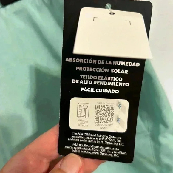 Men’s Size 42 PGA Tour Stretch elasticsa Shorts NWT. Aqua green color. - Picture 2 of 9